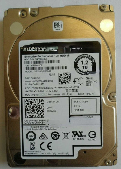 DELL SCV2080 SCV300 SCV360 1.2T 10K 2.5inch SAS Hard Drives