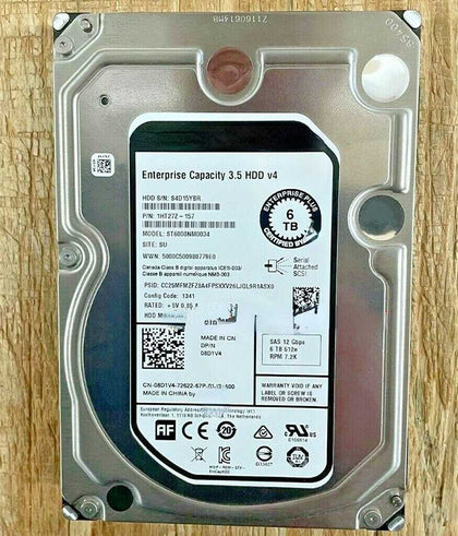 DELL SCV300 SCV2000 SCV2080 SCV3000 6T 7.2K 3.5 SAS Hard Drives