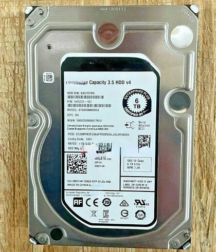 DELL SCv2080 SCv3020 SCv320 SCv360 6T 7.2K 3.5 SAS Hard Drives