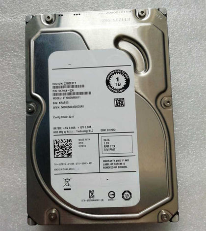 DELL ST1000NM0011 1T 7.2K 3.5 SATA Hard Drives