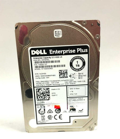 DELL ST1000NX0453 0G8FVT 1T 7.2K 2.5 SAS 12Gb Hard Drives