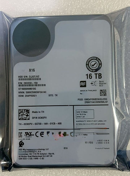DELL ST16000NM010G 0CNXPV 16T 7.2K 3.5inch SAS 12Gb Hard Drives