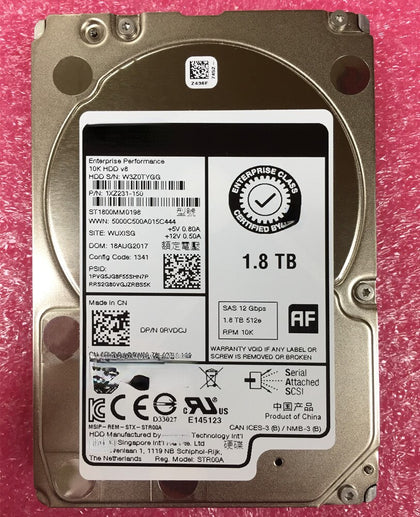 DELL ST1800MM0198 0RVDCJ 1.8T 10K 2.5 SAS 12G Hard Drives
