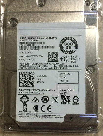 DELL ST300MP0005 07FJW4 300G 15K 2.5 SAS 12GB Hard Drives