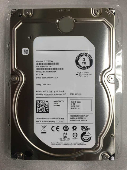 DELL ST33000650NS 3T 7.2K 3.5 64M SATA Hard Drives