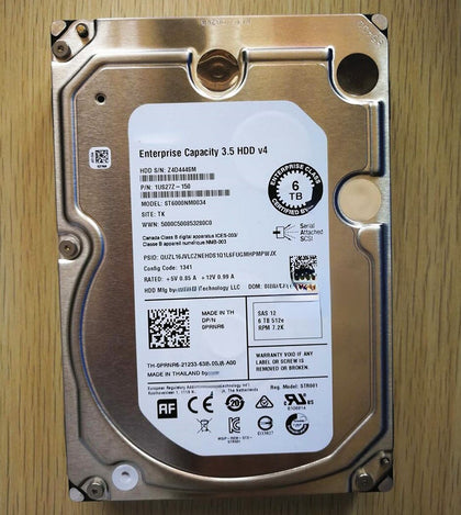 DELL ST6000NM0034 0PRNR6 6T 7.2K 3.5 SAS 128M 12G Hard Drives