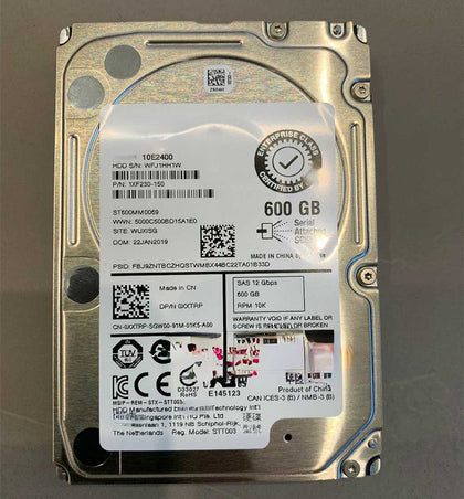DELL ST600MM0069 0XXTRP 600G 10K 2.5 SAS 12gb 128M Hard Drives