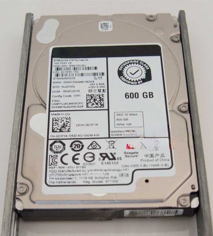 DELL ST600MM0238 600G 10K 2.5 SAS 12G 0D1F14 Hard Drives