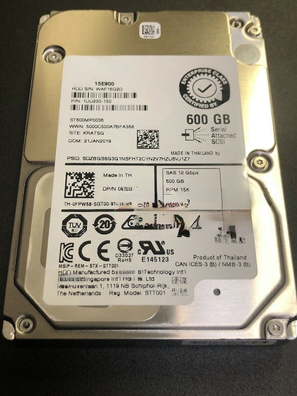 DELL ST600MP0036 0FPW68 600G 15K 2.5 SAS 12Gb 256M Hard Drives