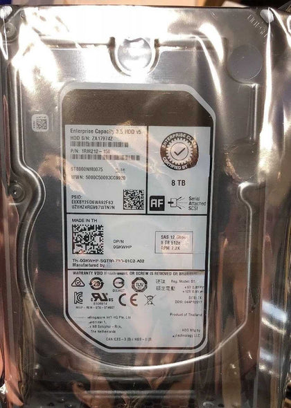 DELL ST8000NM0075 0GKWHP 8T 7.2K 3.5 SAS 256M 12Gb GKWHP Hard Drives