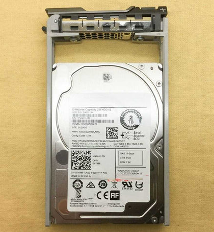 DELL T430 T620 T630 T720 T730 Hard Drives 2T 7.2K 2.5inch SAS 12G