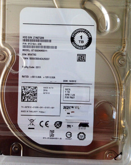 DELL T5500 T5600 T7500 T7600 Hard Drives 1T 7.2K 3.5 SATA