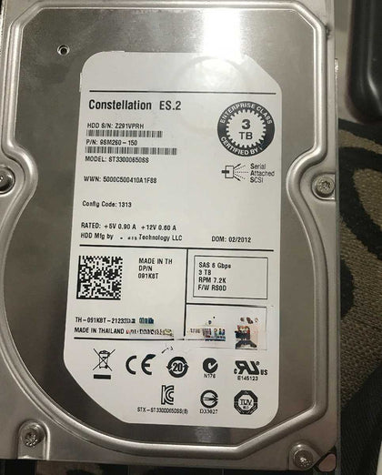 DELL T710 T720 T730 R730 Hard Drives 3T 7.2K 3.5inch SAS