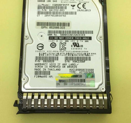DL160 G8 DL560 G8 G9 DL580 G8 G9 600G 10K 2.5 SAS Hard Drives