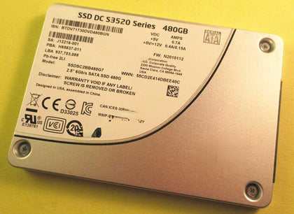 DL360P G8 DL380p G8 DL388P G8 Solid State Hard Drives 480G 2.5 SATA SSD