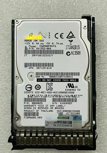 DL380 DL360P DL360 G8 G9 G10 Hard Drives 900G SAS 10K 2.5