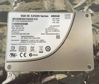 DL380G9 DL388G9 DL580G9 Solid State Enterprise Hard Drives s480G 2.5 SATA SSD