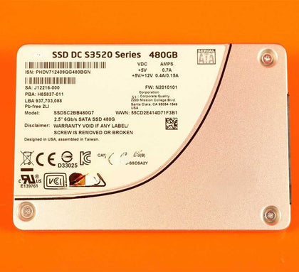 DL380z G9 DL560 G9 Z640 Z840 480G 2.5 SATA SSD Solid State Enterprise Hard Drives s