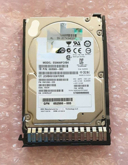 DL580 DL388 DL380 DL360 G8 G9 600G 10K 2.5inch SAS Hard Drives