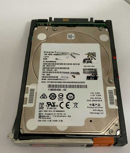 EMC D3-2S10-1800 005051636 005051633 1.8T 10K SAS Unity Hard Drives