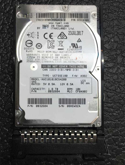 02311FMR 1.8T 10K 2.5inch SAS 12G V2 V3 V4 V5 Hard Drives