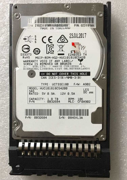 RH1285 RH2268 V2 RH2265 V2 Hard Drives 1.8T 10K 2.5inch SAS