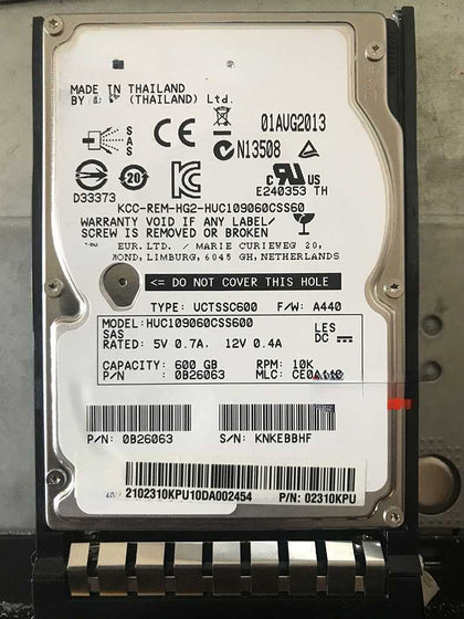 RH2285 RH5885H V3 RH2288 V2 Hard Drives 600G 10K 2.5inch SAS