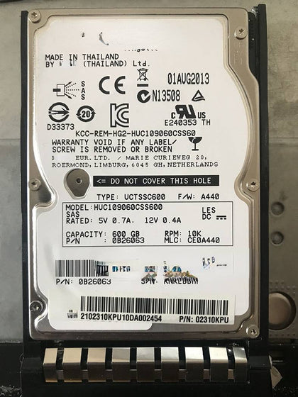 RH5885 V2 RH2488 V2 RH2285 V2 Hard Drives 600G 10K 2.5 SAS