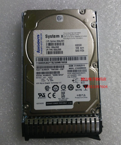 IBM 00AJ091 00AJ092 00AJ101 600G 10K 2.5 SAS 6GB Hard Drives