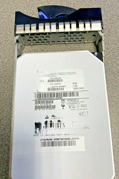 IBM 00WK782 00WK785 00WK897 8T 7.2K 3.5 SAS V7000 V5000 Hard Drives