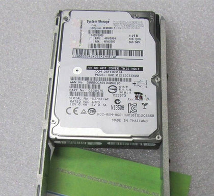 IBM 1.2T 10K 2.5 SAS 46W0984 46W0980 46W0983 EXQ2524 Hard Drives