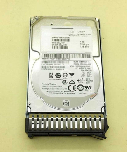 IBM 1T SAS 7.2K 2.5 00AJ086 00AJ087 X3500 X3650 M5 Hard Drives