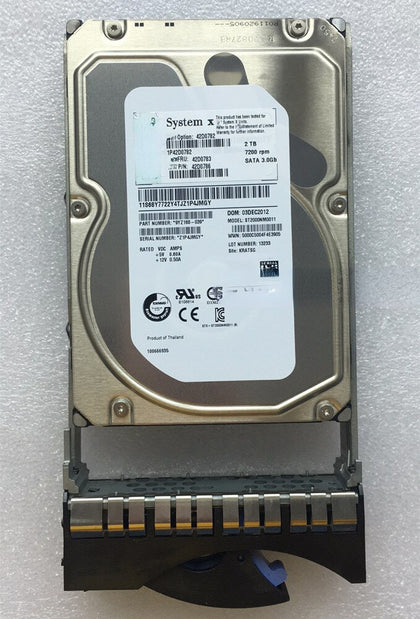 IBM 42D0782 42D0783 2T 7.2K 3.5 SATA M3 M4 M5 Hard Drives