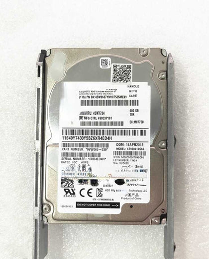 IBM 45W7734 45W9607 600G 10K 2.5inch SAS DS8000 SED Hard Drives