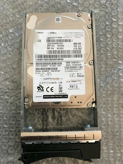 IBM 5220 49Y2052 49Y2048 600G 10K 2.5inch SAS DS3524 Hard Drives