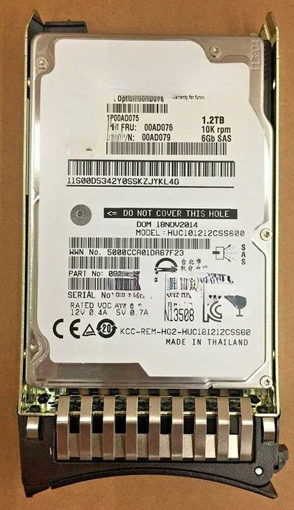 IBM Flex System X220 X230 X440 Hard Drives 1.2T 10K 2.5inch SAS