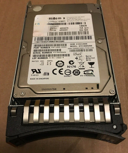 IBM X3300M4 X3400M3 X3400M2 Hard Drives 146G 15K 2.5inch SAS