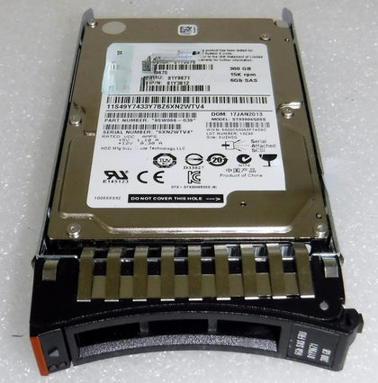 IBM X3300M4 X3400M3 X3400M2 Hard Drives 300G 15K 2.5 SAS