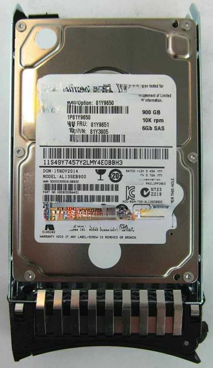 IBM X3500 M2 X3500 M3 X3500 M4 Hard Drives 900G 10K 2.5inch SAS