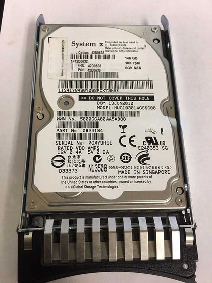 IBM X3550M2/M3 X3650M2/M3 X3500M3/M4 146G 10K 2.5inch SAS Hard Drives