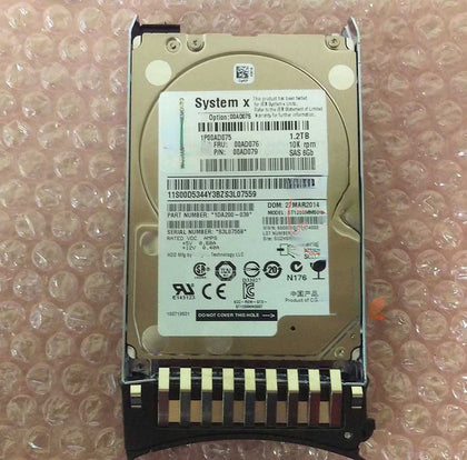 IBM X3650M2 X3650M3 X3650M4 Hard Drives 1.2T 10K 2.5inch SAS