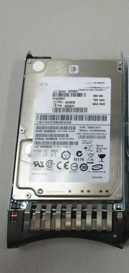 IBM x3400 M2 x3500 M2 x3550 M2 Hard Drives 300G 10K 2.5inch SAS