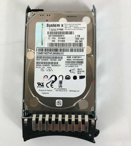 IBM x3650 M3 x3400 M3 x3550 M3 Hard Drives 1T 7.2K 2.5 SAS