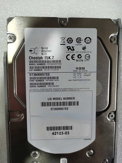 LSI 42123-03 600G 3.5 SAS ST3600057SS AS500H AS600G Hard Drives