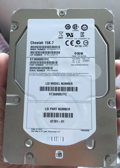 LSI ST3600057FC 42101-01 42123-01 600G 15K 3.5 SAS Hard Drives