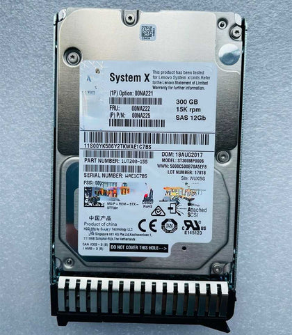 Lenovo 00NA222 00NA225 00NA221 300G 15K 2.5 SAS 12G Hard Drives