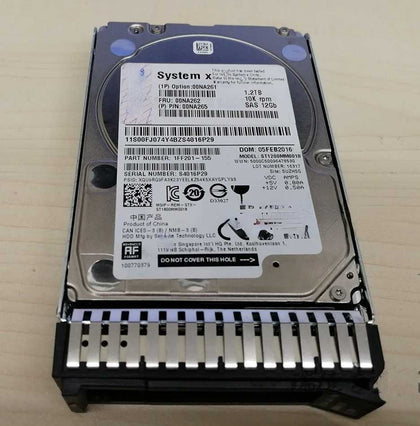 Lenovo 00NA261 00NA262 1.2T 10K 2.5 SAS 12G X6 M5 Hard Drives