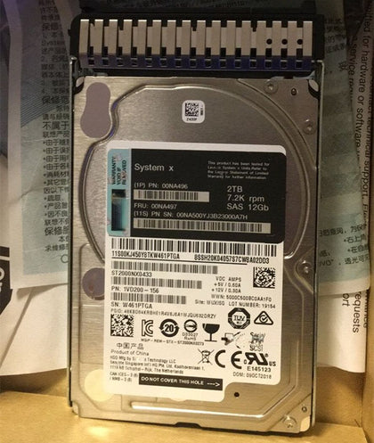 Lenovo 00NA496 00NA497 2T 7.2K 2.5inch SAS 12G G3H3 Hard Drives