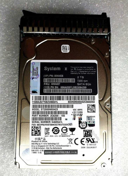 Lenovo 00NA526 00NA527 00NA530 2T 7.2K 2.5inch SATA Hard Drives