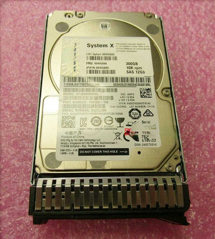 Lenovo 00WG685 00WG686 300G 10K 2.5 SAS 12G X3650 M5 Hard Drives